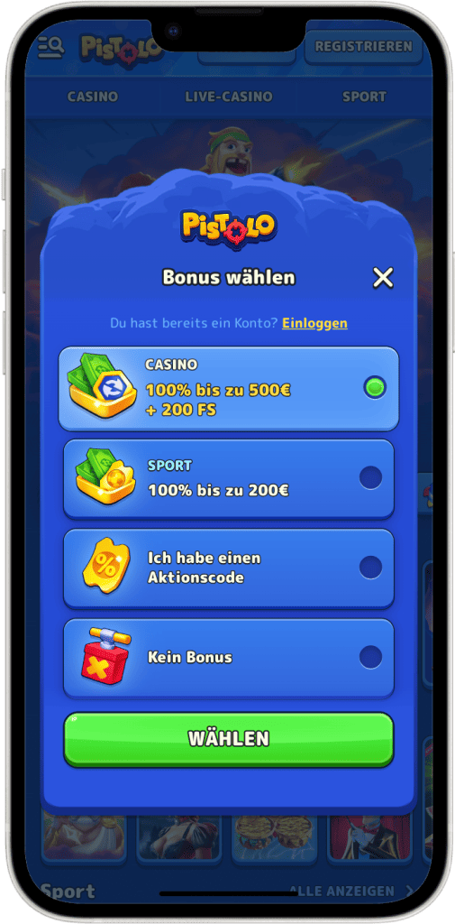 Pistolo Casino Download Mobiele App